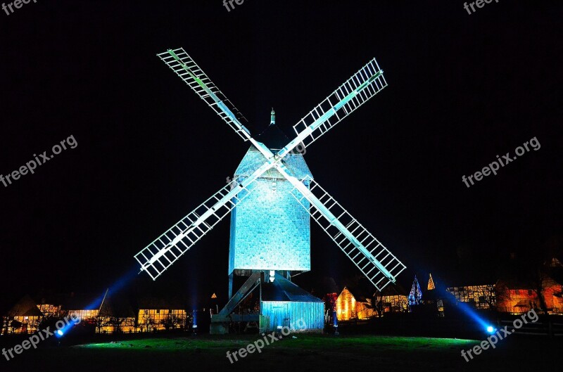 Windmill Lighting Historically Atmosphere Mood