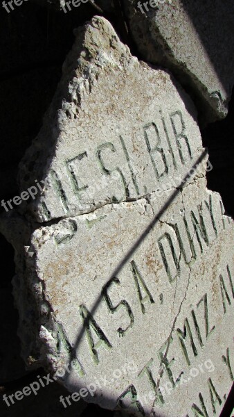 Tombstone Destroyed Grave Abandoned Gravestone