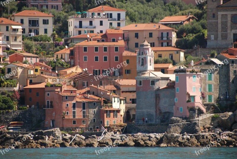 Sea Cinque Terre Landscape Liguria Italy