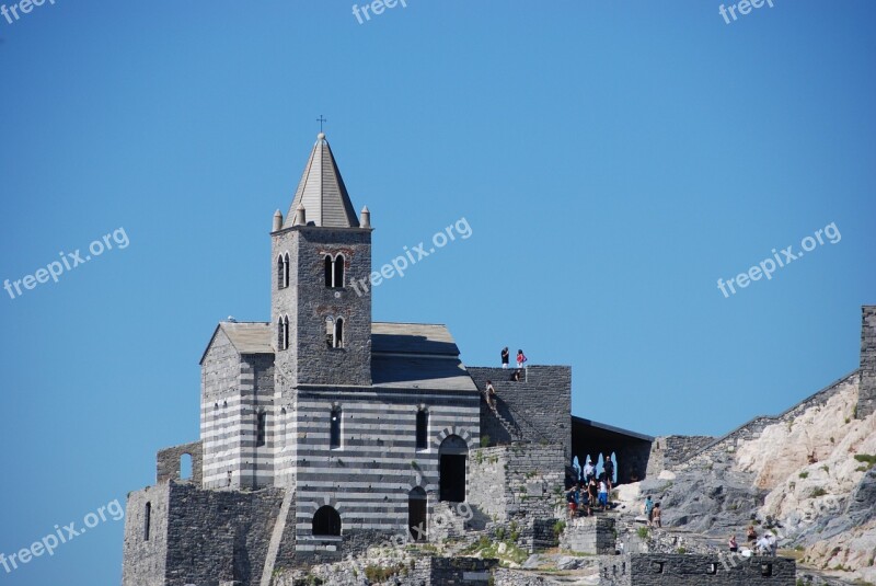 Cinque Terre Church Landscape Liguria Italy