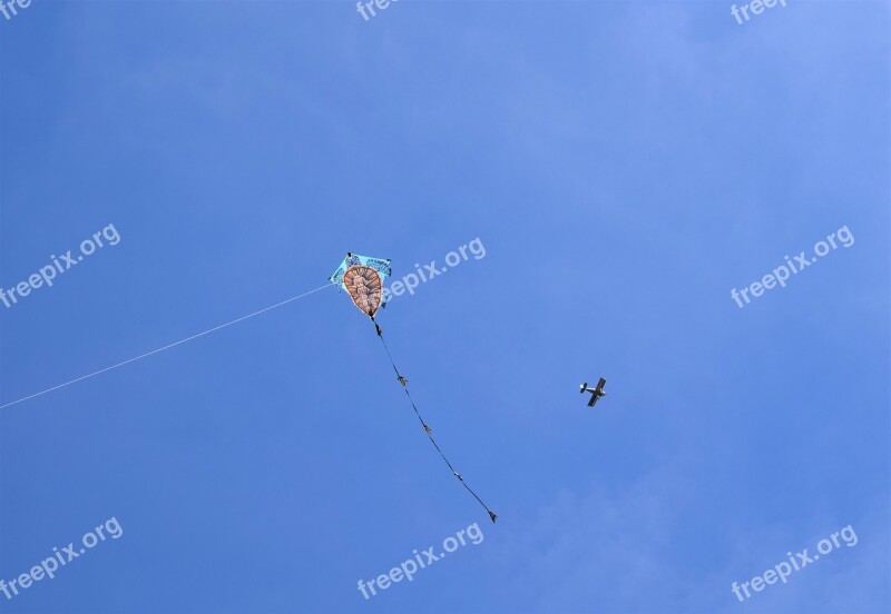 Kite Plane Blue Sky Air