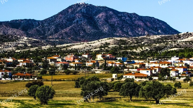 Cyprus Alethriko Village Landscape Countryside