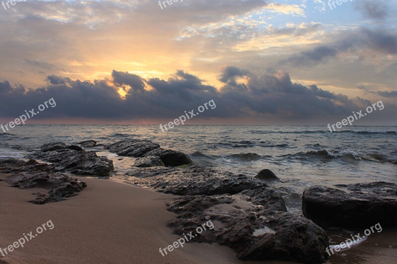 Beach Rocky Stone Marine Nature