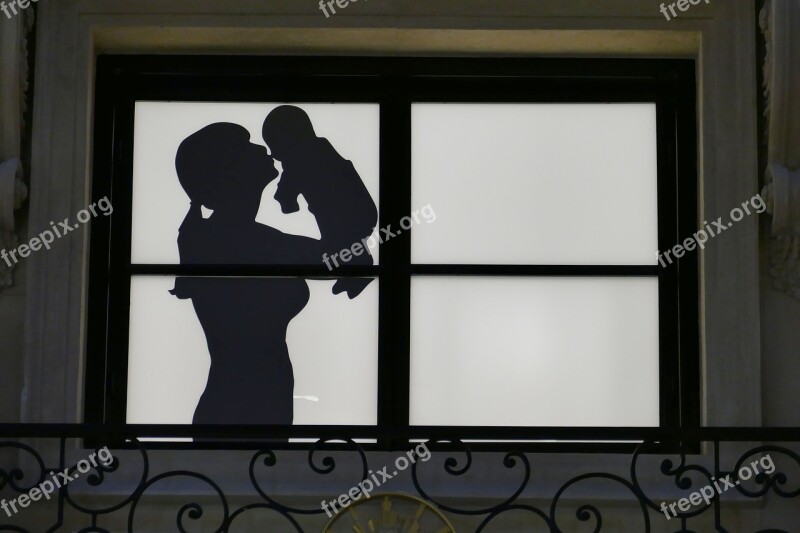 Window Silhouette Image Macau Woman