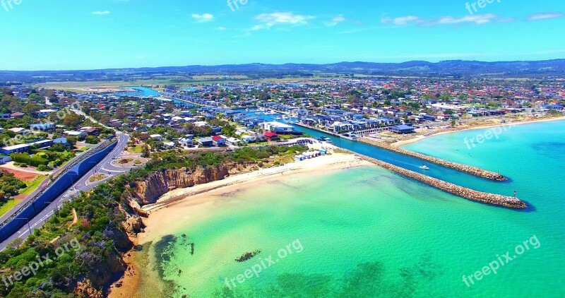 Drone Drone View Aerial View Safety Beach Australia