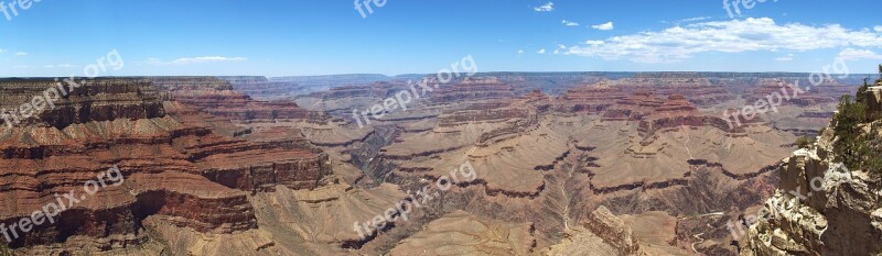 Panorama Landscape Grand Canyon America Usa