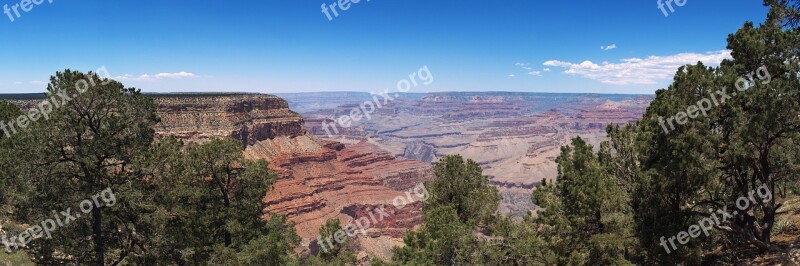 Panorama Landscape Grand Canyon America Usa