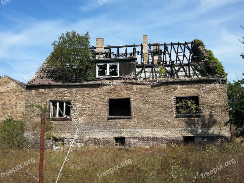 House Burned Lapsed Haunted House Dilapidated