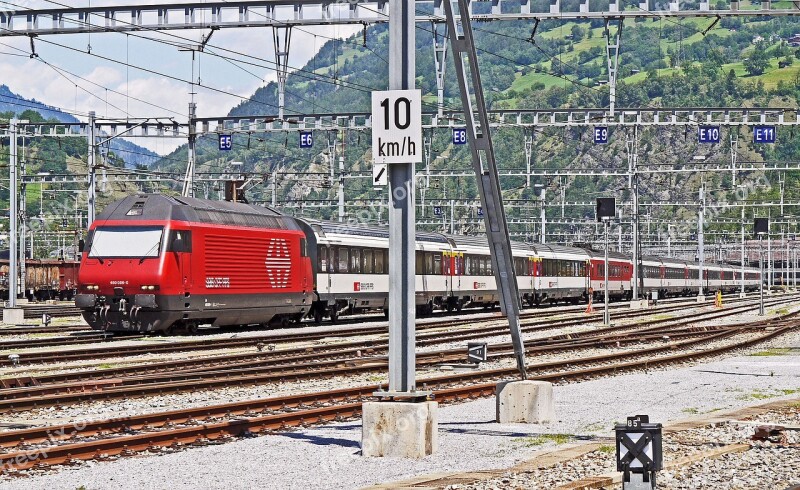 Swiss Federal Railways Abstellanlage Brig Valais Express Train