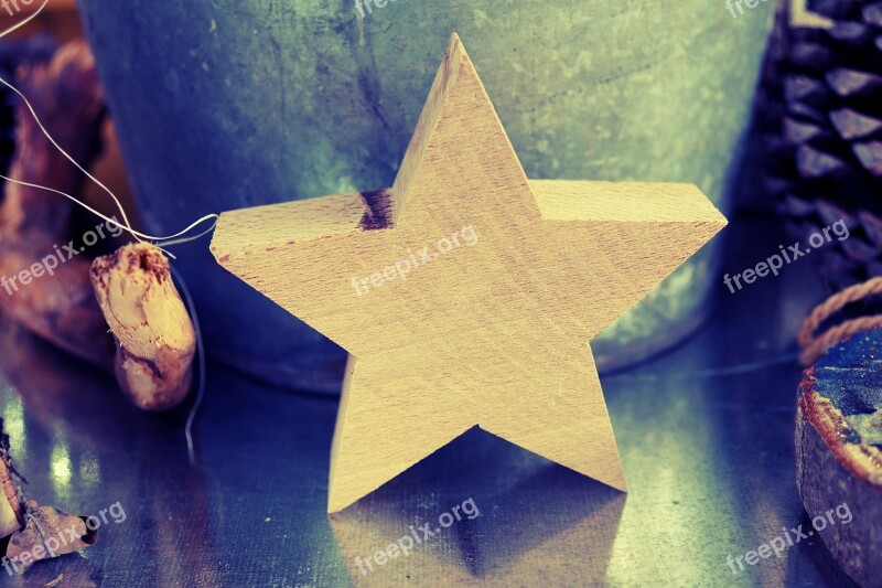 Poinsettia Star Wood Star Christmas Christmas Decoration