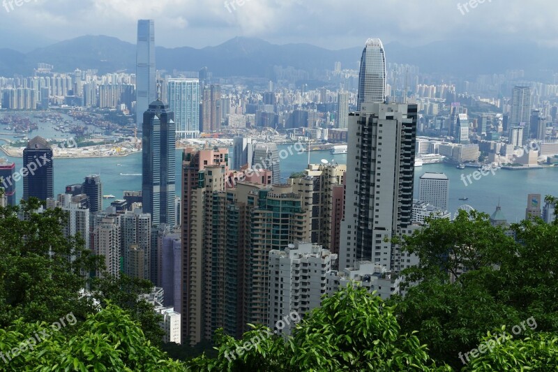 Hong Kong China Skyscraper Asia City