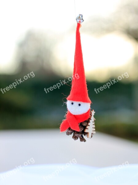 Winter Santa Claus Imp Gnome In The Snow