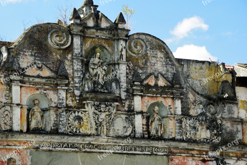 Antigua Guatemala Ruin Church Earthquake