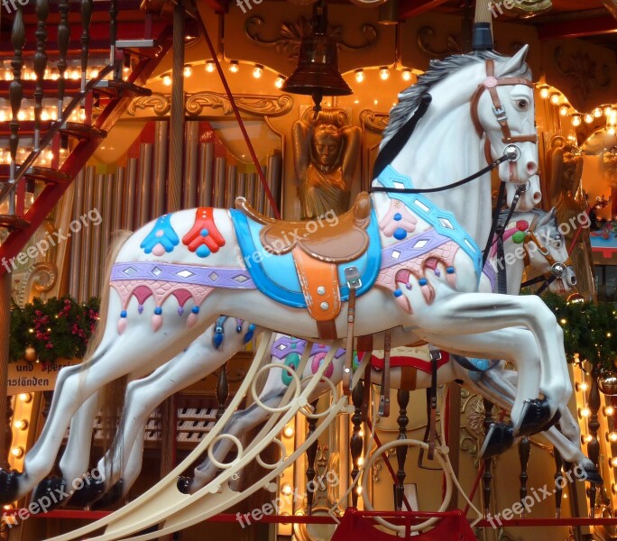 Carousel Amuse Decoration Ride Fair Square