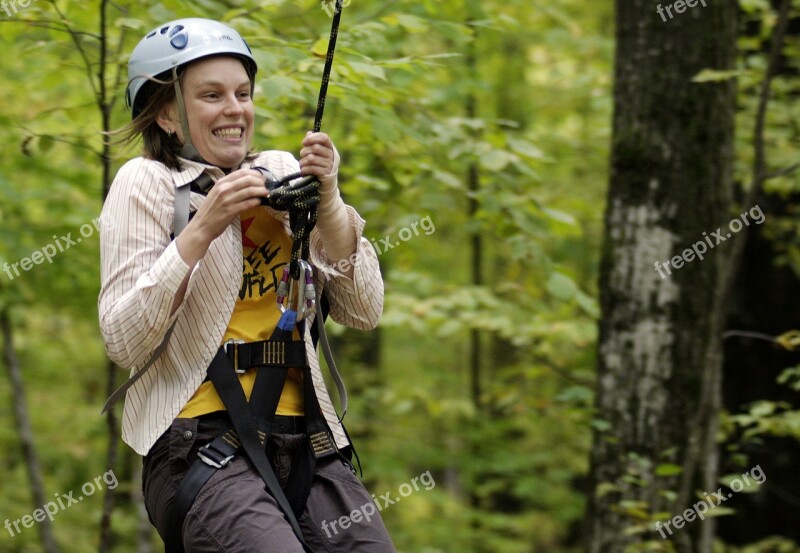 Adventure Education High Ropes Woman Extreme Sports