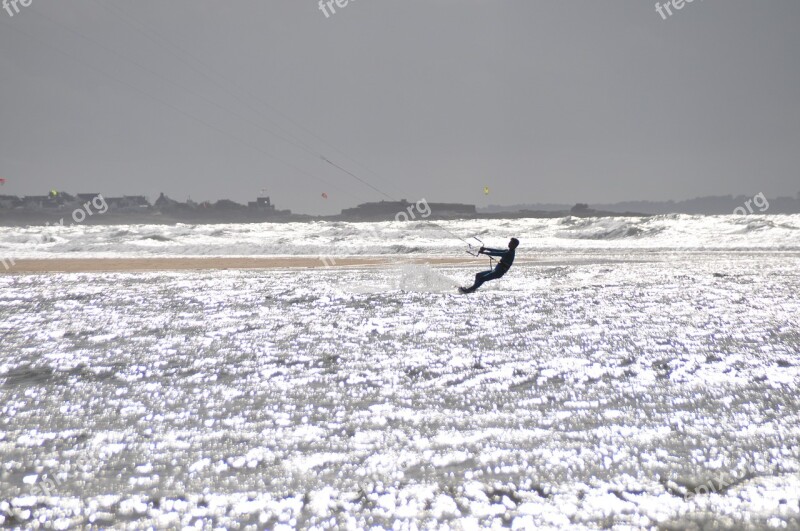 Sea Kite Surfing Water Sports Kitesurfing Wind