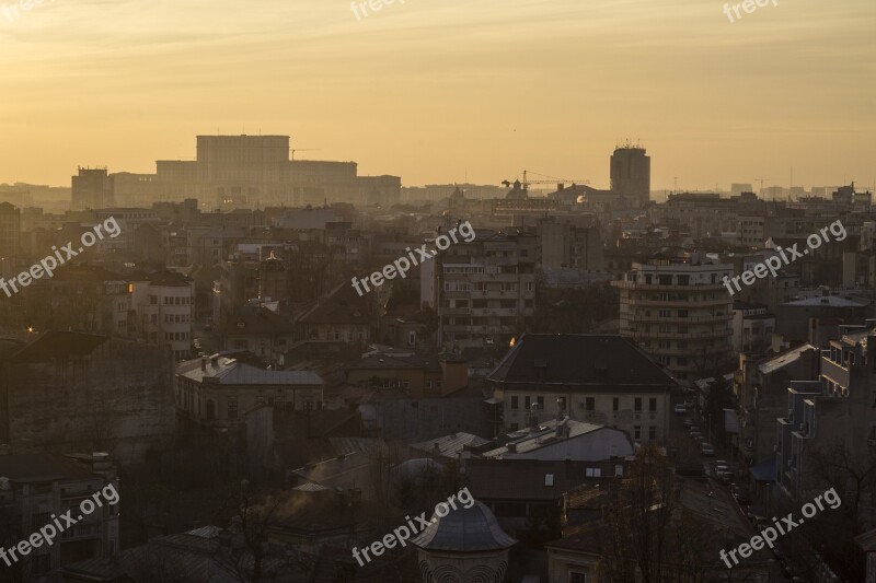 Bucharest Roof Architecture Building Romania