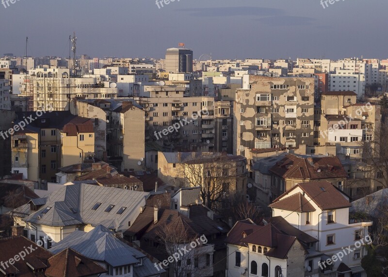 Bucharest Roof Architecture Building Romania