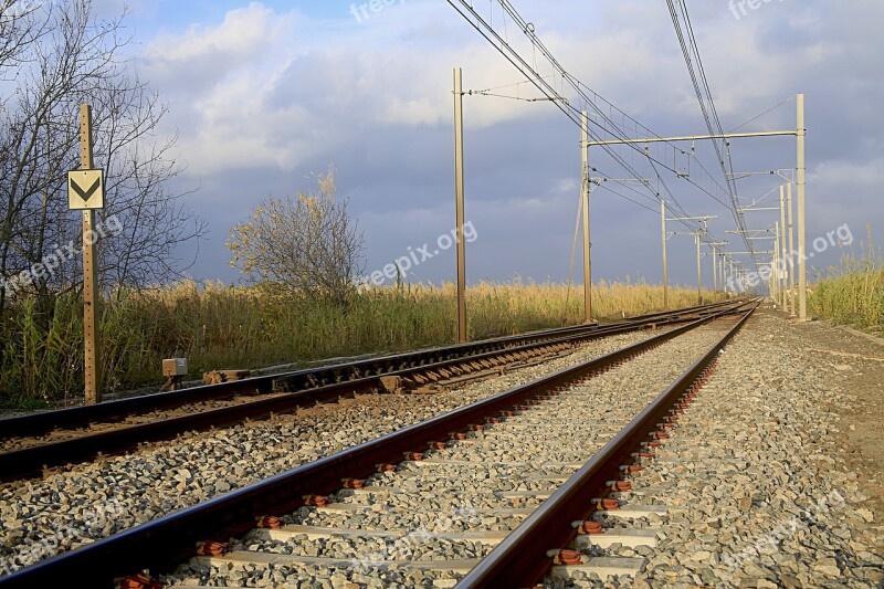 Railway Train Track Traveling Line