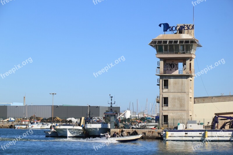 Portugal Olhao Harbor Tower Abandoned