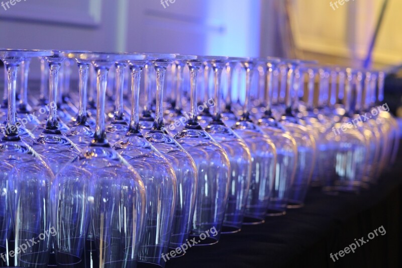 Wineglasses Party Celebration Drink Crystal