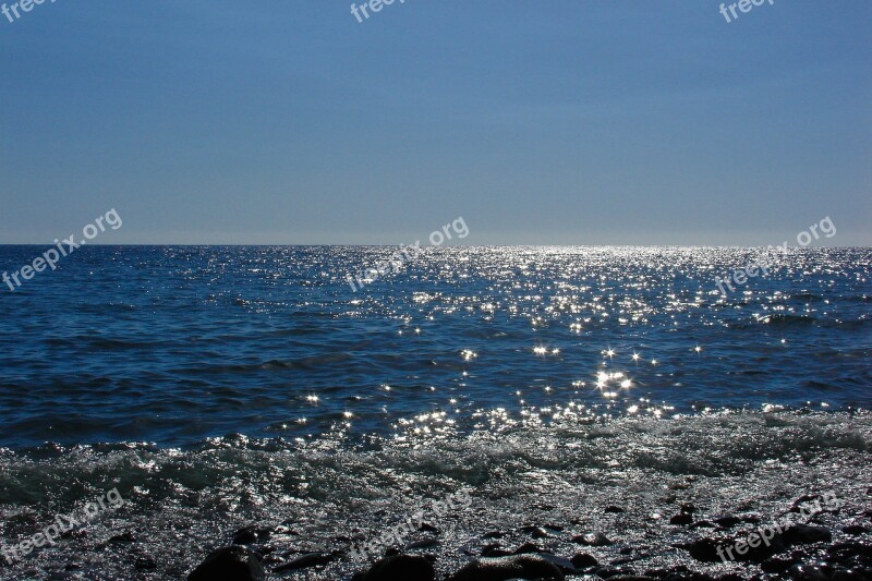 Sea Water Reflections Mediterranean Sea Free Photos