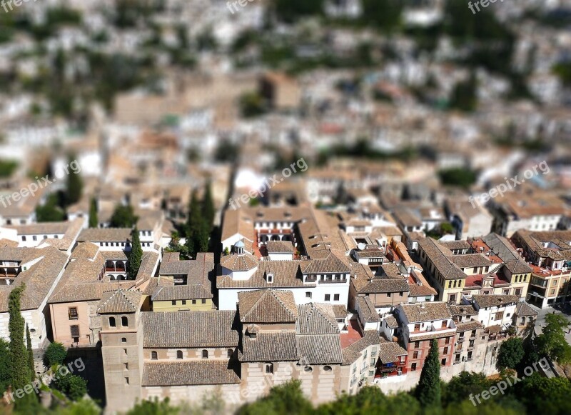 Granada Tilt-shift The Old Town City Monuments