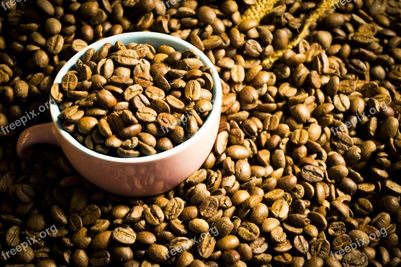 Coffee Beans Rate Background Coffee Grains