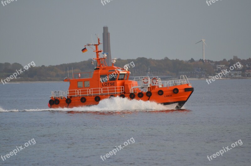 Kiel Strande Pilot Boat Laboe Kieler Firth Baltic Sea