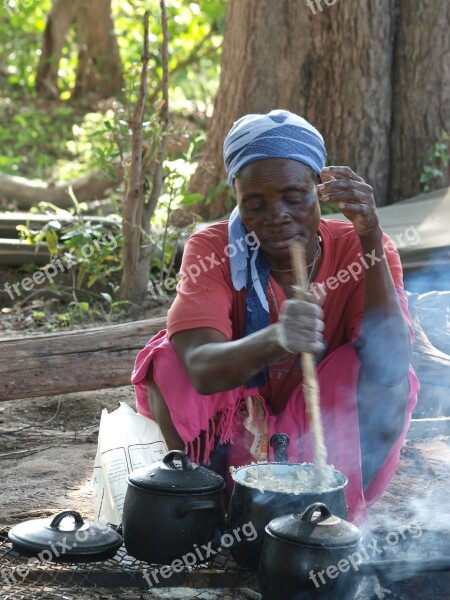 Food Cook Botswana Africa Women