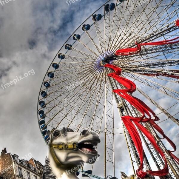 Manege Ferris Wheel Lille Christmas Free Photos