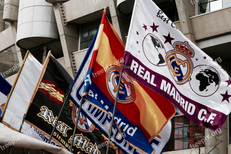 Football Real Madrid Soccer Bernabéu Flags