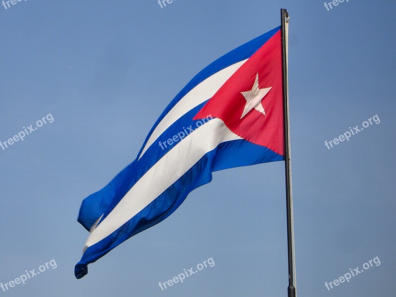 Flag Cuba Cuban Flag Free Photos