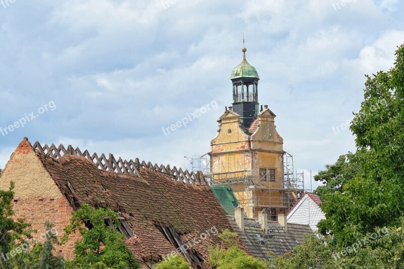 Ruin Roof Roof Truss Break Up Tower