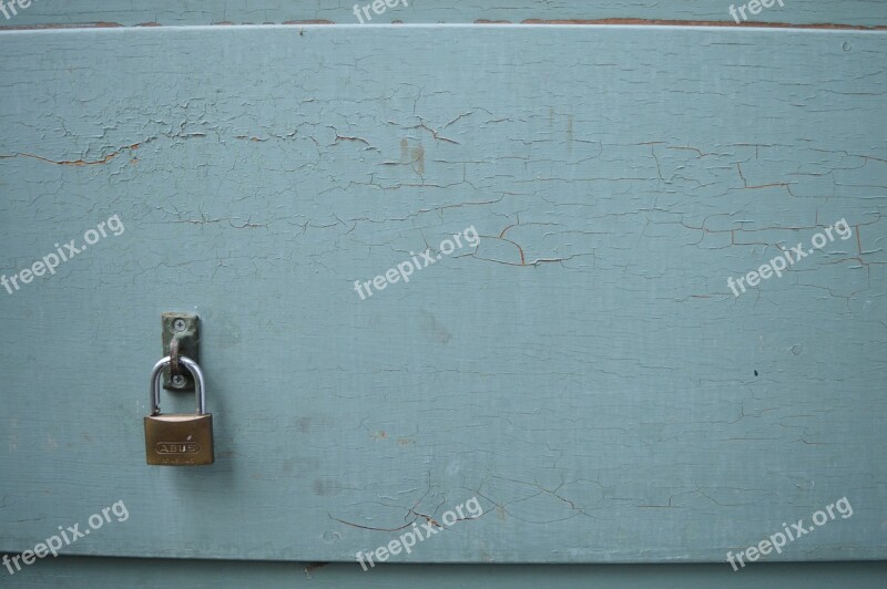 Lock Door Green Paint Texture