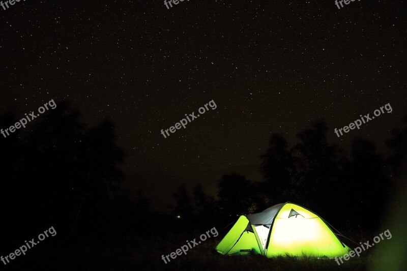 Tent Tourism Starry Sky Tents Nature