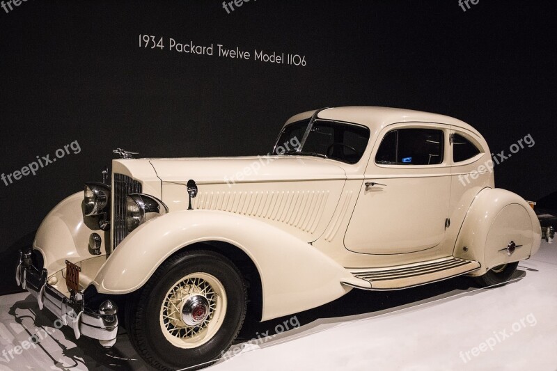 Car 1934 Packard Twelve Model 1106 Art Deco Automobile Luxury