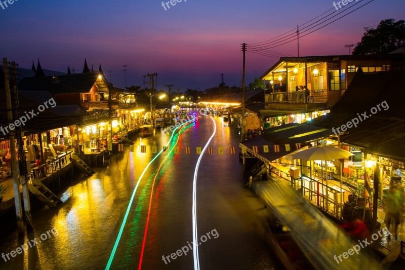 Water Market Books River Thailand Tourist Attraction