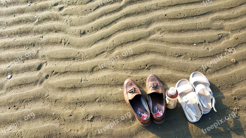 Bathing Beach Sea Shoes Landscape Beach