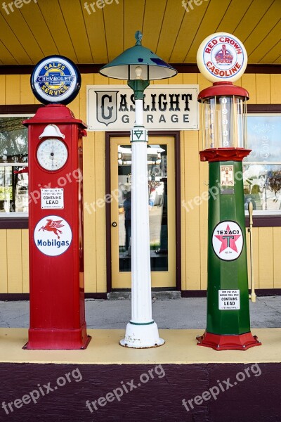 Vintage Gas Pumps Retro Service Refueling