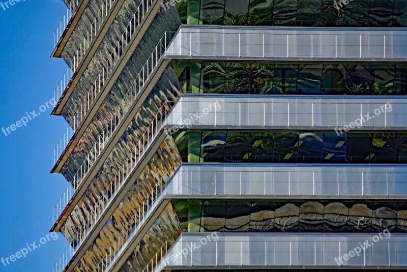 Modern Building Architecture Glass Tower Reflection