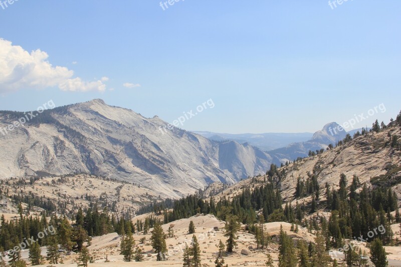 Mountain Range Yosemite Mountain Range Nature