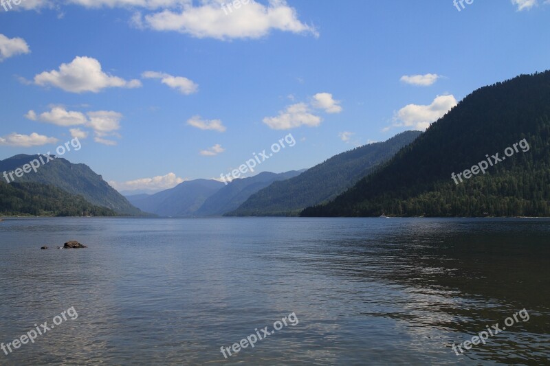 Lake Teletskoye Altai Siberia Mountain Altai Teletskoye