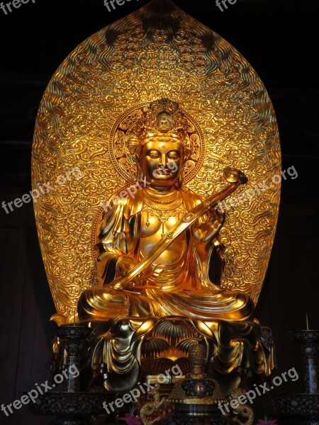 Shanghai Temple Buddha Statue Sculpture