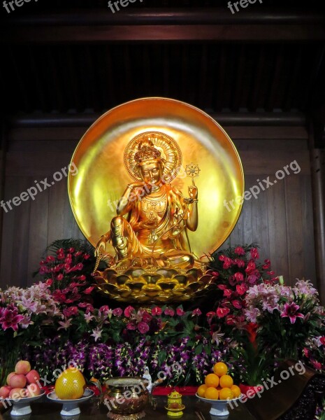 Shanghai Temple Buddha Statue Sculpture