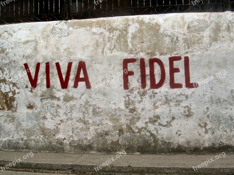 Fidel Castro Cuba Mural Leader Tribute