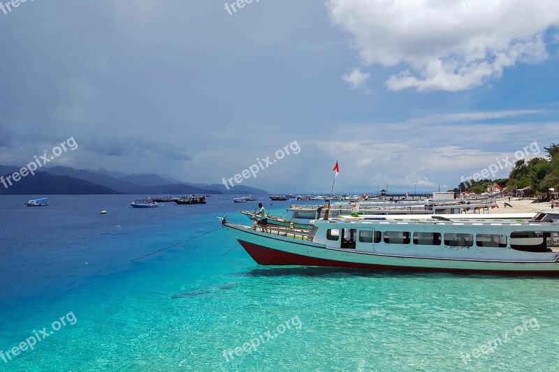 Indonesia Travel Gili Islands Sea Ship