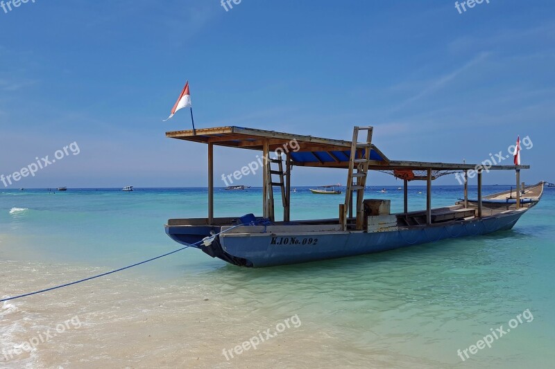 Indonesia Travel Gili Islands Sea Ship