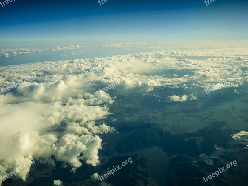 Clouds Landscape Aircraft Sky Nature