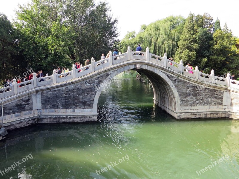 China Beijing Pekin Summer Palace Bridge